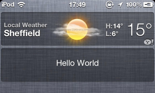 A screen of WillFour20's widget P.O.C