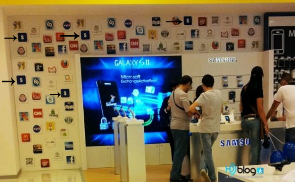 gsmarena 001 Samsung shamefully covers up Apple AppStore icons with S letters