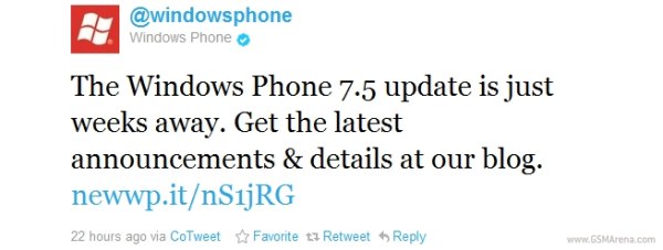 gsmarena 001 Windows Phone Mango update coming in a couple of weeks