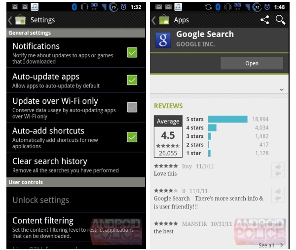 gsmarena 001 Android Market app gets updated to 3.1.11, lets you auto update all apps