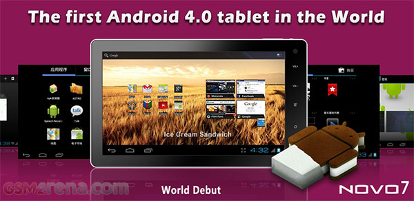 gsmarena 001 NOVO7 is a $99 Android 4.0 ICS tablet with a 7 capacitive screen