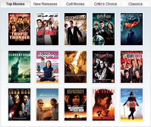 categories like Top Movies