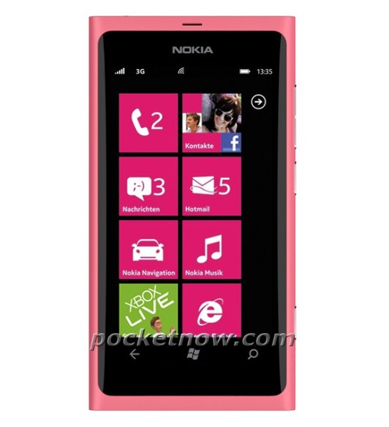 Gambar dan warna Nokia 800, smartphone Windows Phone 7.5 Mango Nokia
