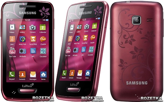 harga dan spesifikasi Samsung Wave Y LeFleur, ponsel hadiah valentine, handphone valentine cantik dan keren, smartphone asyik warna pink