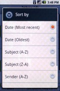 Samsung I7500 Galaxy screenshot