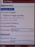 Screenshots of Nokia 6500 slide