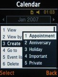 Samsung D780 screenshot