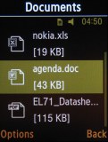 Samsung D780 screenshot