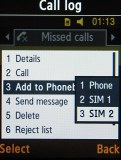 Samsung D780 screenshot