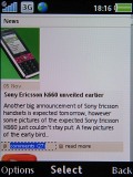 Screenshots of Sony Ericsson C702