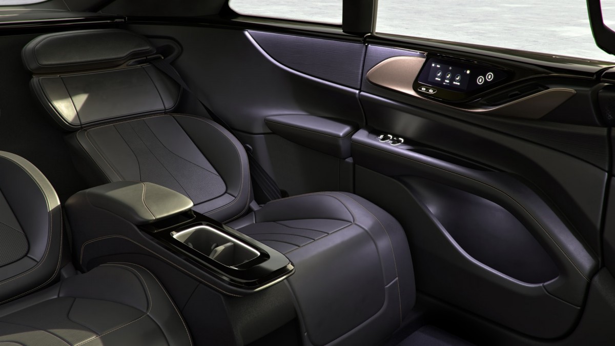 The rear seats of the FF91 are fully reclining