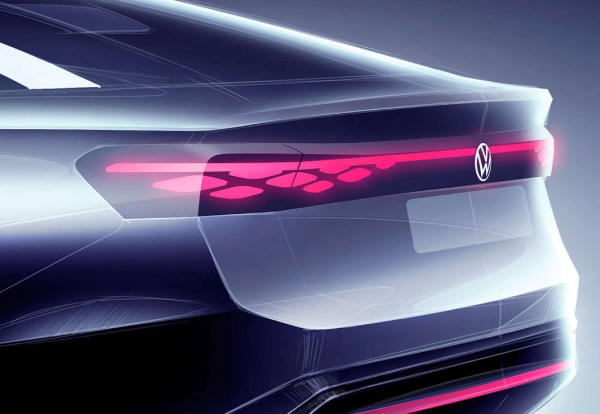 Signature tail lights of the new VW ID. Aero