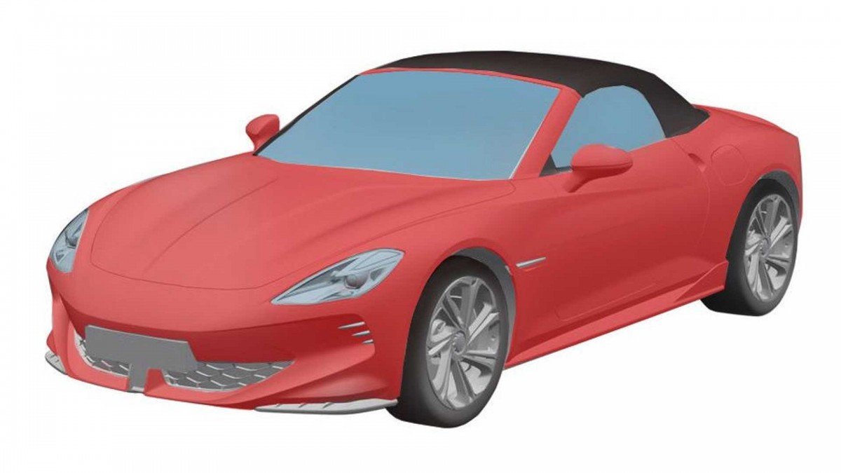 Design patent image of the upcoming MG Cybersteer