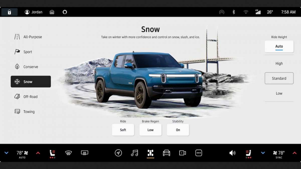 Rivian R1S and R1T get a new Snow mode with the latest software update