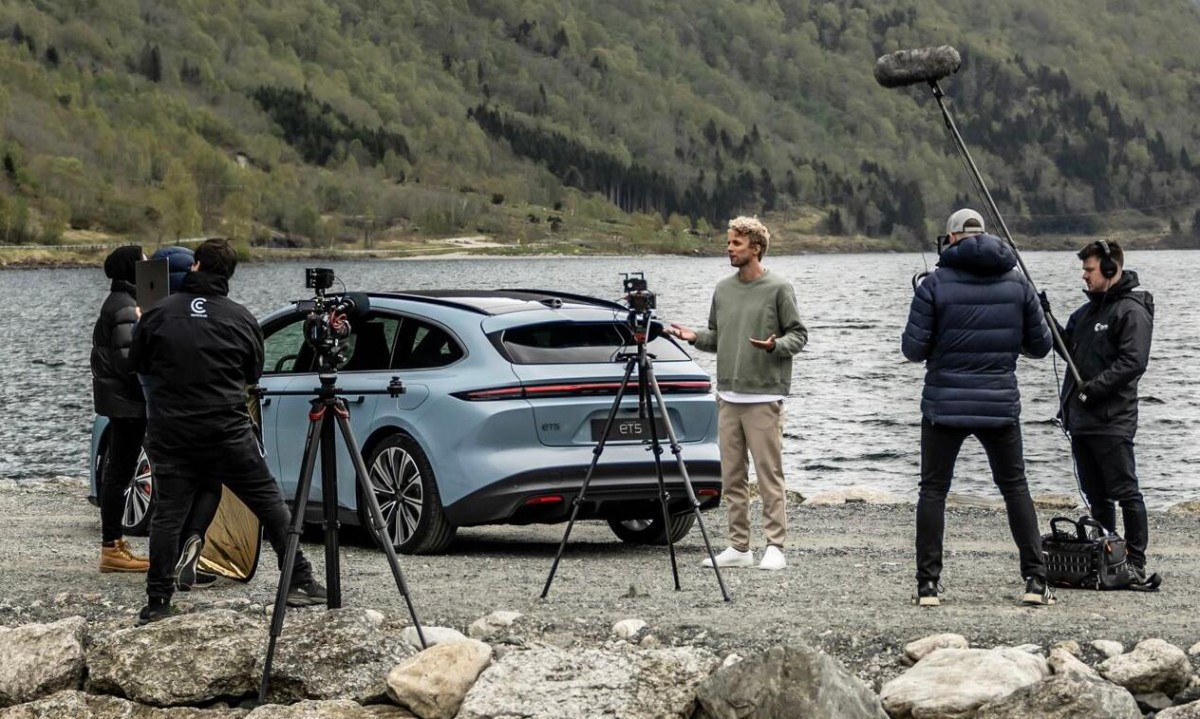 Nio ET5 Touring visits Norway for a photoshoot