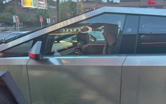 Photos of Tesla's Cybertruck interior lighting surface