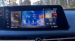 The infotainment screen in the Ariya is very useful, we just wish it was a little quicker to respond.