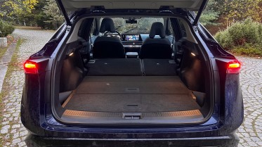 The Ariya has generous amounts of trunk space for the class, especially with the backseats down.