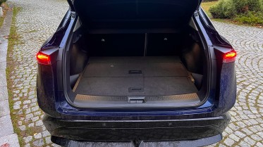 The Ariya has generous amounts of trunk space for the class, especially with the backseats down.