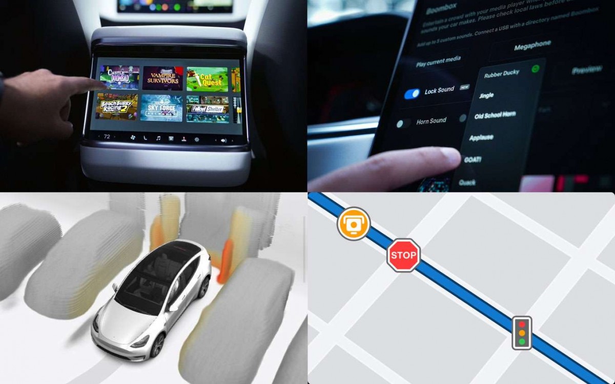 Tesla adds Apple Podcasts in Holiday Update 2023