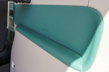 No third row yet, but there are amenities for the future passengers in the back.