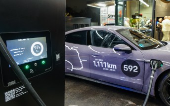 Porsche Taycan completes a 690 miles range challenge