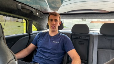 Tall adults have no problem fitting in the rear of the Lucid Air.