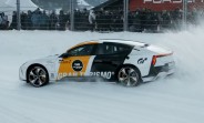 Polestar 5 shows off its power on ice