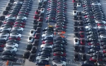 Tesla’s parking lots are full as the brand hits a new surplus record