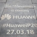 Huawei's power-washed pavement graffiti for the Huawei P20