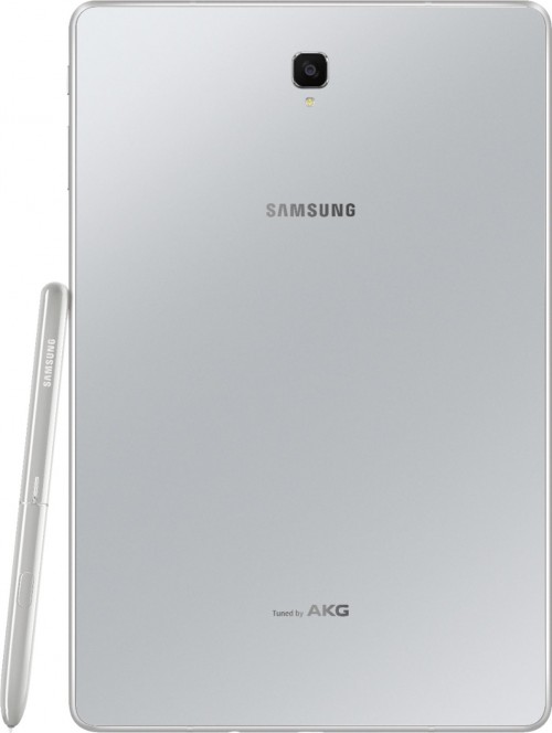 Samsung Galaxy Tab S4's optional keyboard cover and stylus exposed