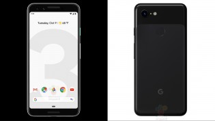 Black and white renders leak of the Google Pixel 3 and 3 XL