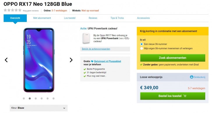 Oppo RX17 Neo gets priced in Europe, enters pre-orders - GSMArena