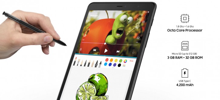Galaxy Tab A8.0 with S Pen 　グレー Samsung Galaxy Tab A 8.0 with S Pen support goes official with