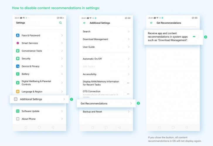 Realme will show ads on its phones but you can disable them