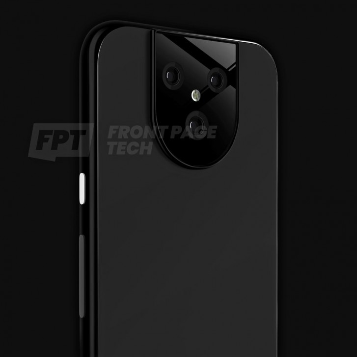 Alleged render of the Google Pixel 5 XL leaks with a unique triple