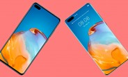 New leaked images show the front of the Huawei P40 and P40 Pro