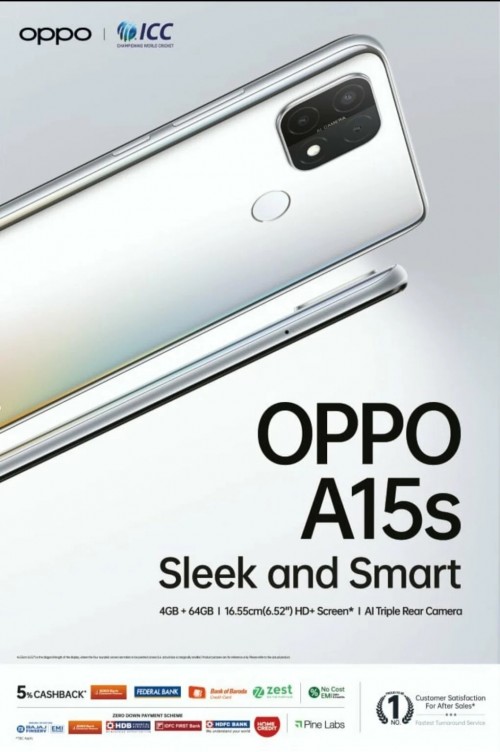 Oppo A15s banner