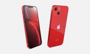 Apple iPhone 13 in Product Red appears in renders