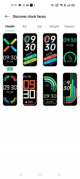 Watch faces available on the HeyTap Health app