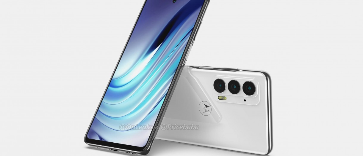 Motorola Edge 20 appears in renders with punch hole display and