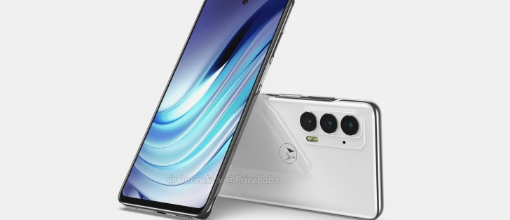 Motorola Edge 20 appears in renders with punch hole display and