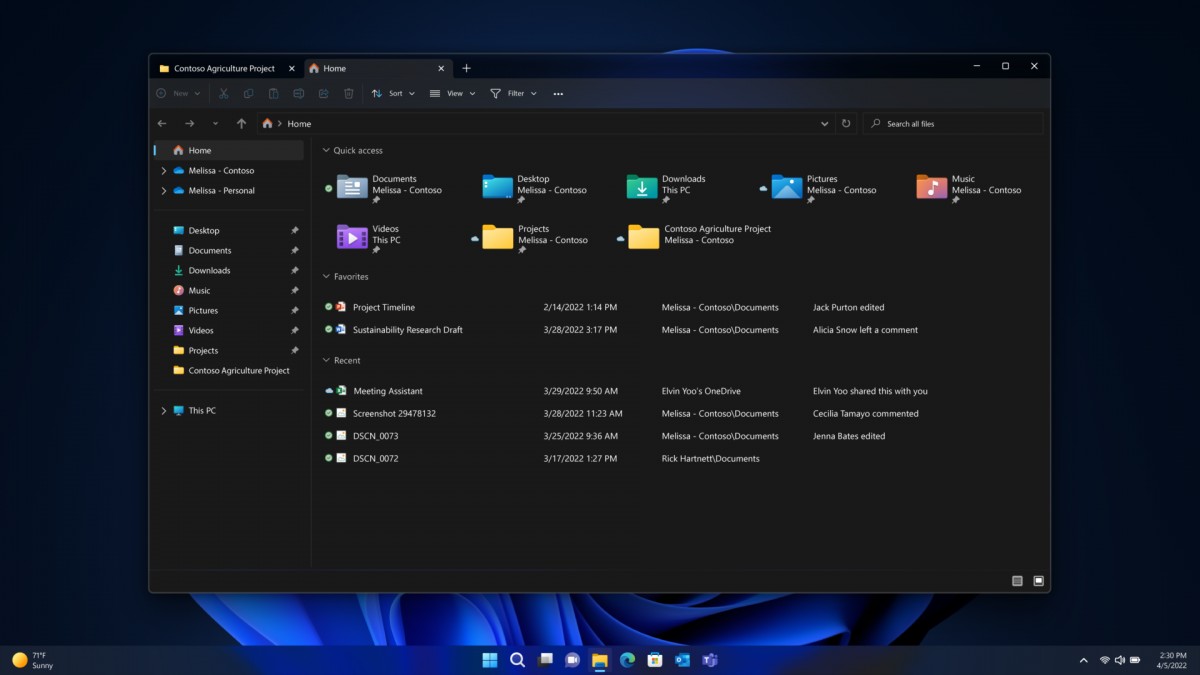 The Windows 11 File Explorer is getting tabs