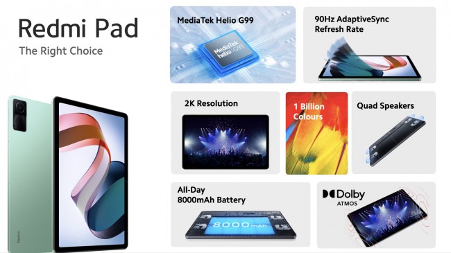 Redmi Pad debuts in India with 10.6” LCD and Helio G99 - GSMArena