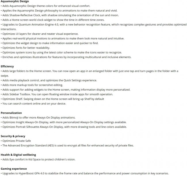 Changelog of Realme UI 4.0 update for Realme 9i 5G and Realme 9 Pro