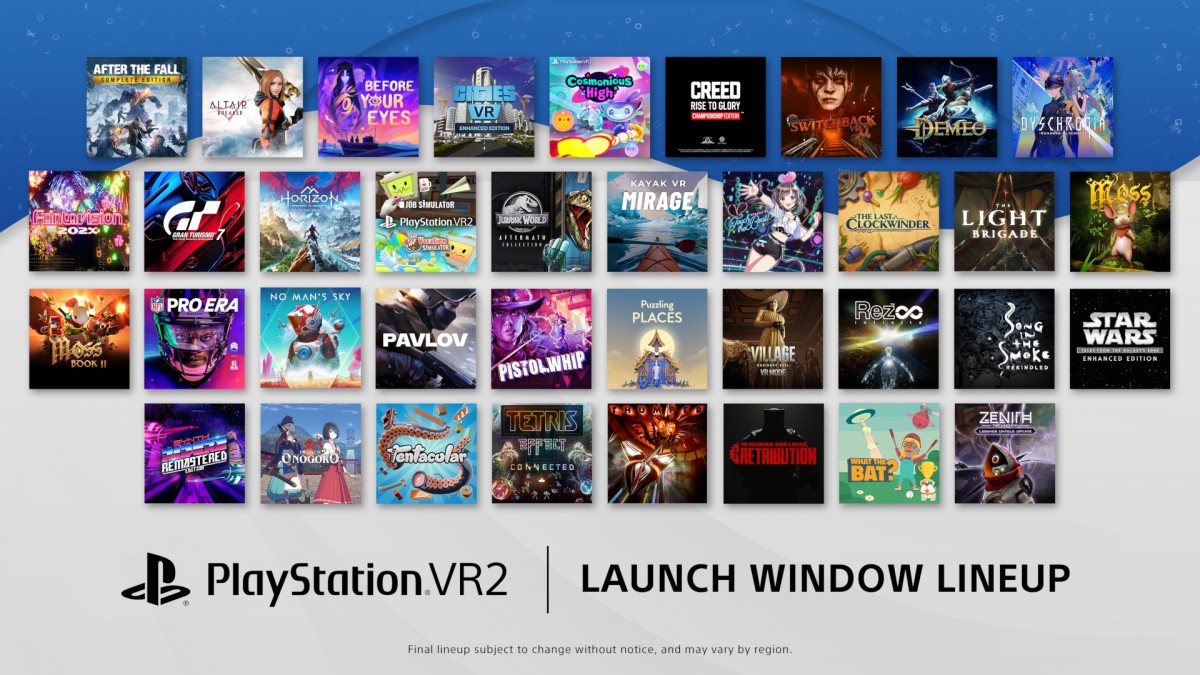 Sony announces 13 more launch titles for the PlayStation VR2, the