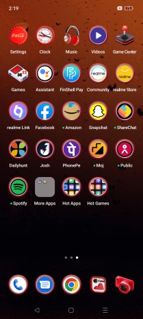 Realme 10 Pro 5G Coca-Cola Edition's customized app icons