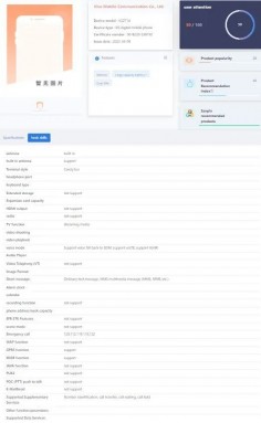 vivo V2771A on TENAA