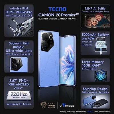 Tecno Camon 20 Premier's India launch set for July 7