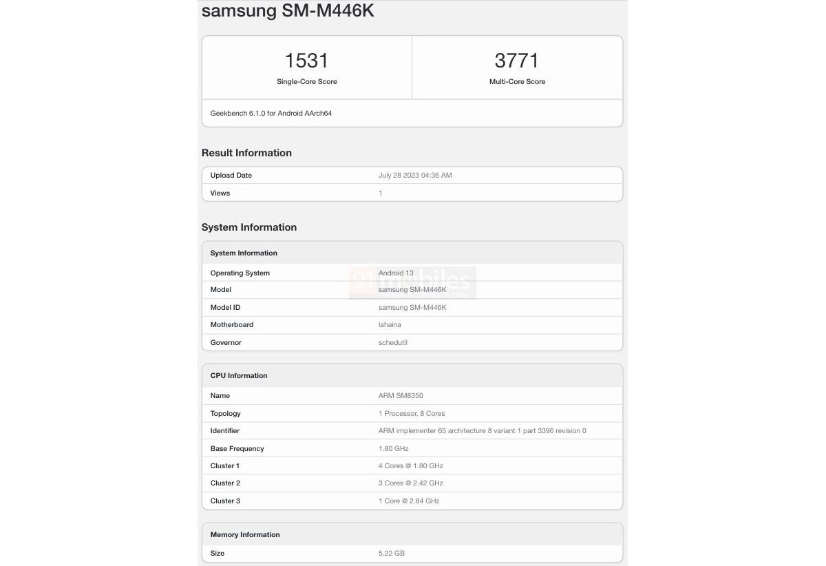 Samsung Galaxy M44 surfaces in benchmark listing with surprising chipset